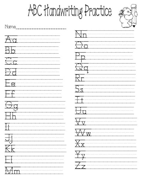 handwriting practice grade 1 homework helper PDF