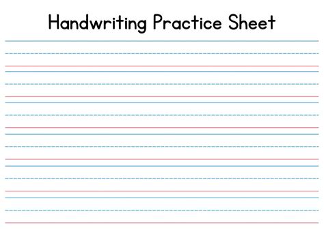 Handwriting Template Free