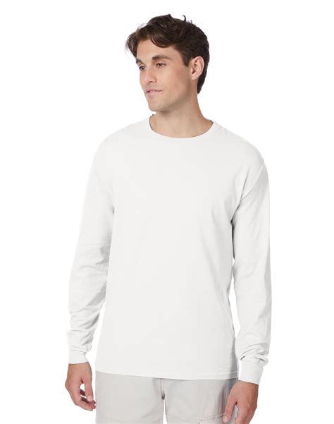 hanes beefy long sleeve t shirt