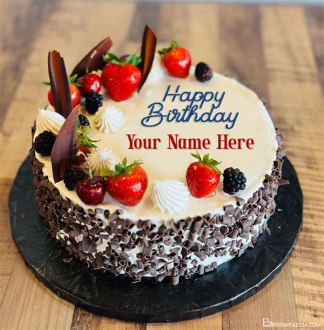 happy birthday cake with name edit