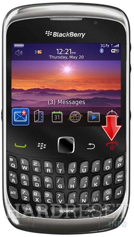 hard reset blackberry 9300 keys Reader