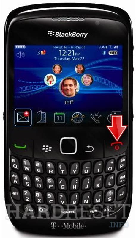 hard reset button blackberry curve 8530 Reader