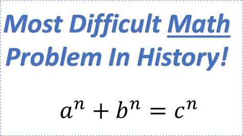 hardest math problem ever with answer