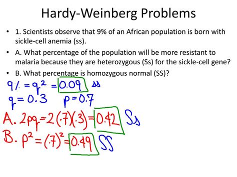 hardy weinberg equilibrium practice problems