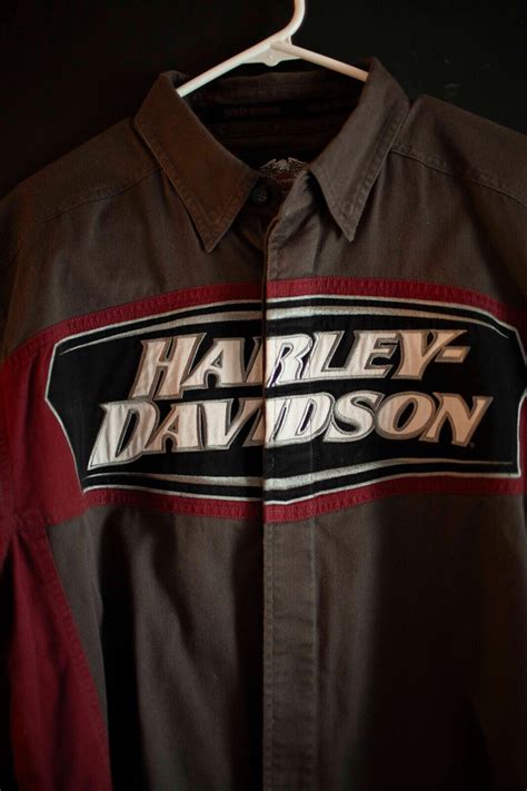 harley davidson button up shirt