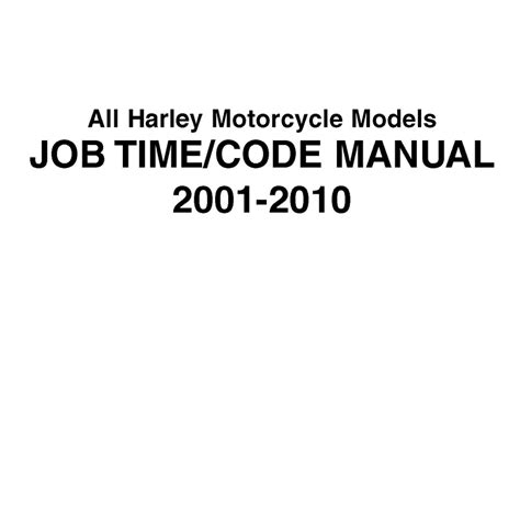 harley davidson job time code manual 2011 Doc