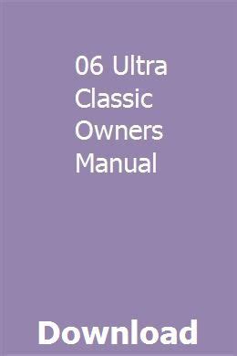 harley davidson ultra classic owners manual Doc
