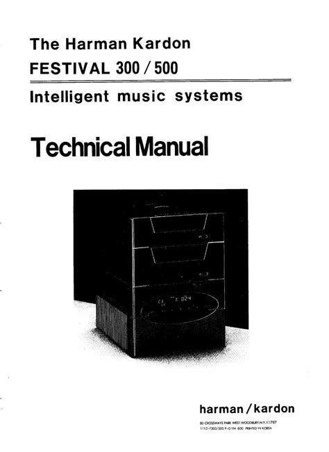 harman kardon festival 1 receivers owners manual Doc