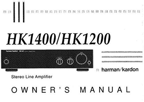 harman kardon hk1400 receivers owners manual PDF