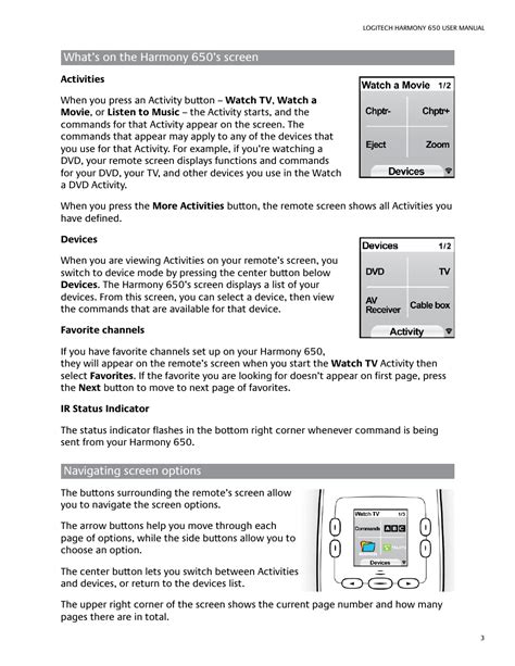 harmony 650 user manual Reader