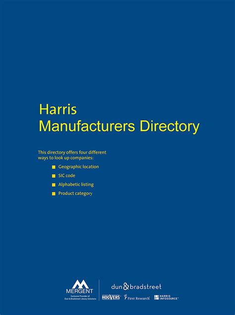 harris directory indiana businesses mergent Reader