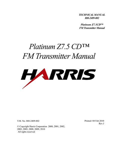harris transmitter manual Epub