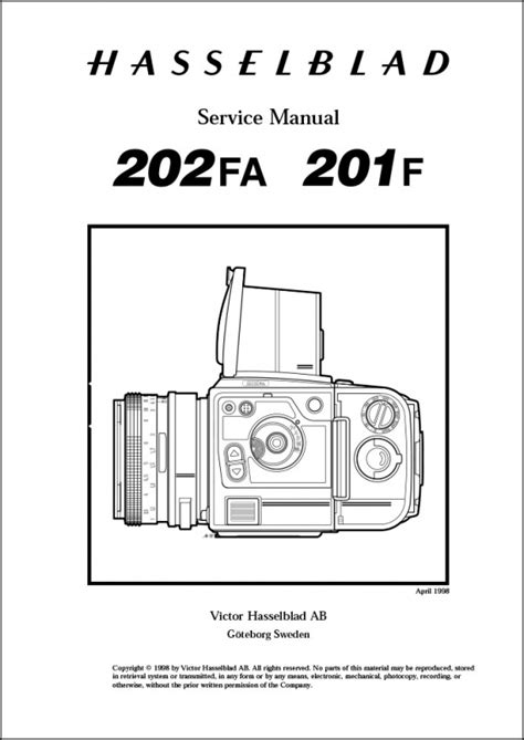 hasselblad 202fa digital cameras owners manual Doc