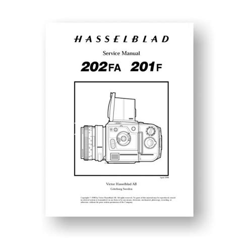 hasselblad 202fa digital cameras owners manual PDF