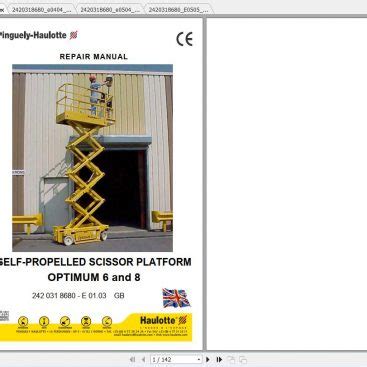 haulotte 1930e scissor lift parts manual Kindle Editon