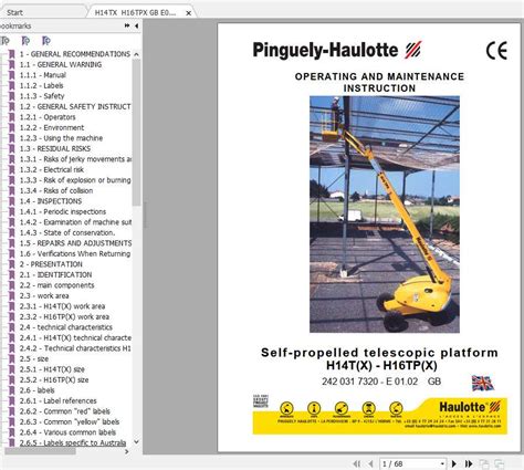 haulotte service manuals PDF