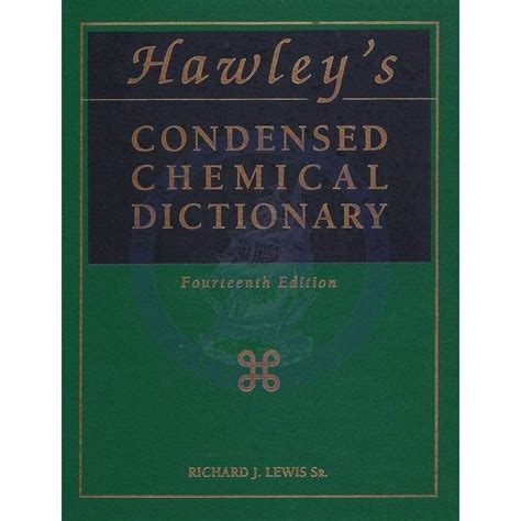 hawleys condensed chemical dictionary 14th edition Epub