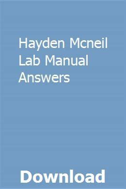 hayden-mcneil-lab-manual-answers Ebook Kindle Editon