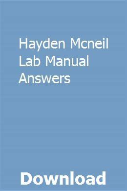 hayden-mcneil-lab-manual-answers Ebook Kindle Editon