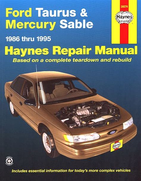 haynes ford taurus and mercury sable repair manual Ebook Epub