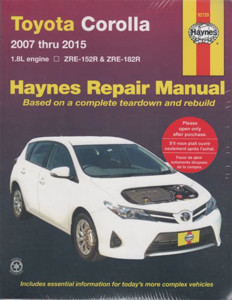 haynes toyota corolla repair manual torrents Ebook Doc