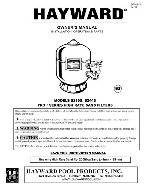 hayward filter owners manual Epub