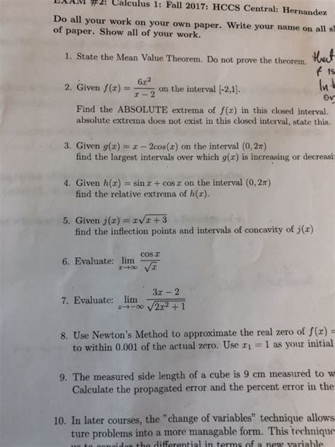 hcc final review calc 1