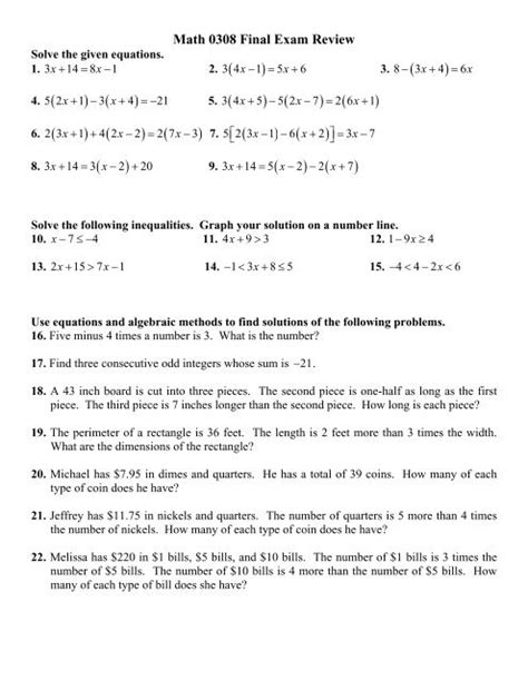 hcc math 0308 review exam 1 Ebook Doc