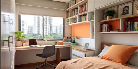 hdb bedroom design with study table