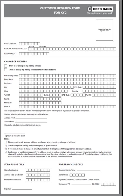 hdfc nri re kyc form