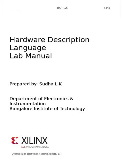 hdl lab manual vtu pdf PDF