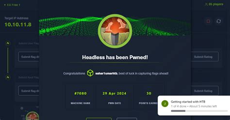 Headless Walkthrough Htb