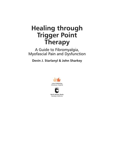 healing through trigger point therapy a guide to fibromyalgia myofascial pain and dysfunction PDF