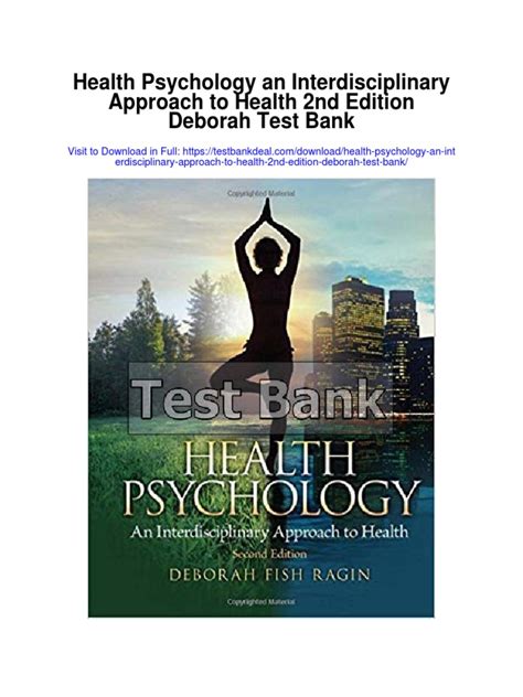 health psychology an interdisciplinary approach to health PDF