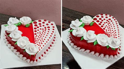 heart shape cake design for anniversary