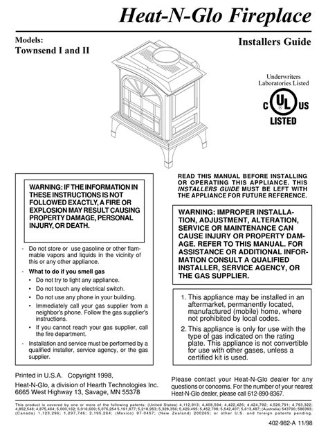 heat and glo manuals Kindle Editon