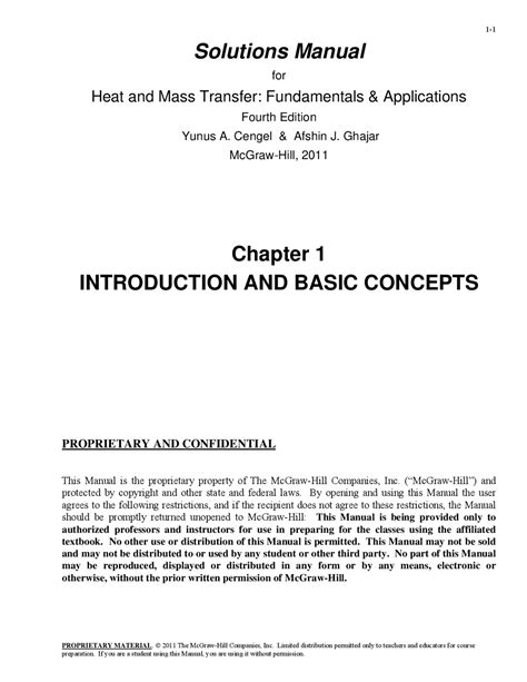 heat and mass transfer cengel 4th solution manual Doc