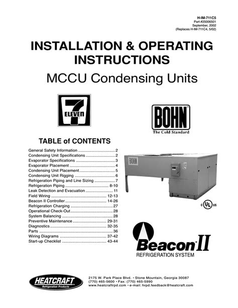 heatcraft condensing units mlst030l6cf installation manual Doc