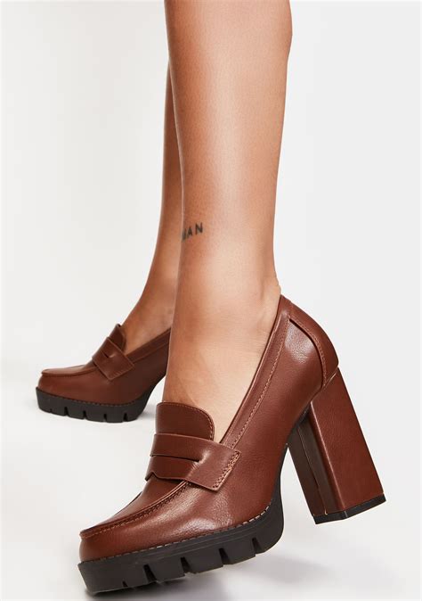 heeled loafers