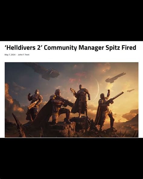 helldivers 2 community manager response