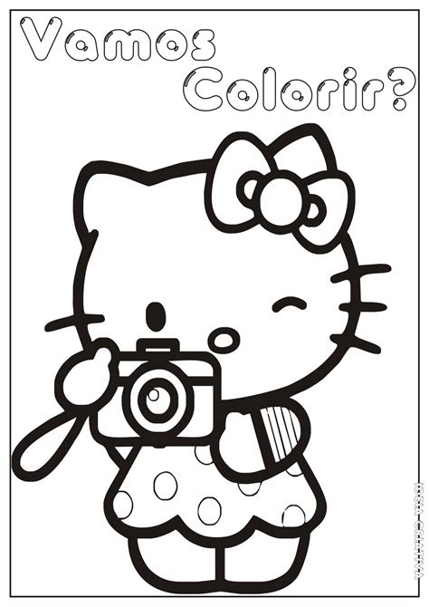 hello kitty desenho para colorir