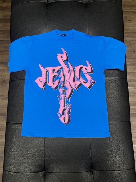 hellstar shirt blue