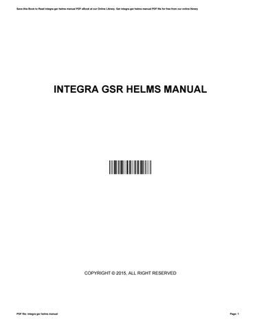 helms manual integra pdf Kindle Editon