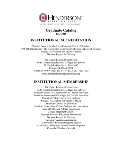 Henderson State University Catalog