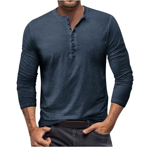 henley button down shirt