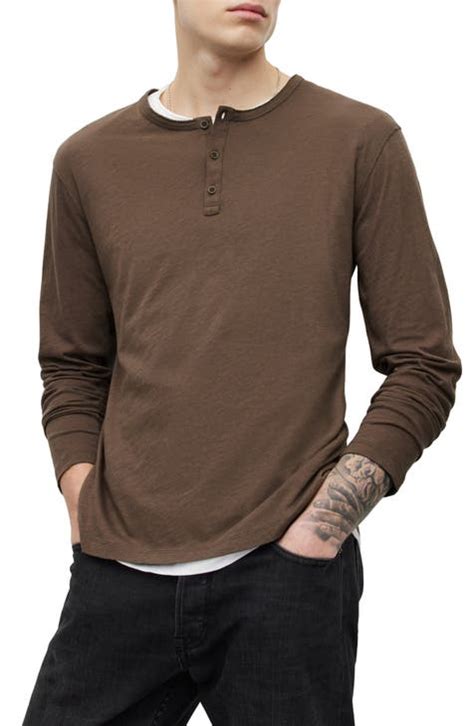 henley shirt brown