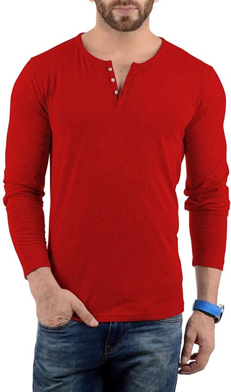 henley shirt red