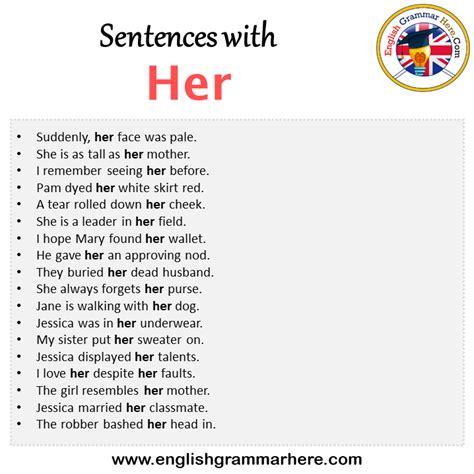 her in a sentence