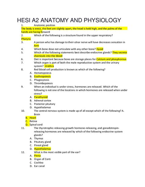 hesi a2 study guide free Doc