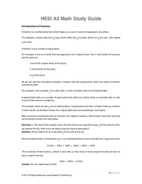 hesi math study guide Doc